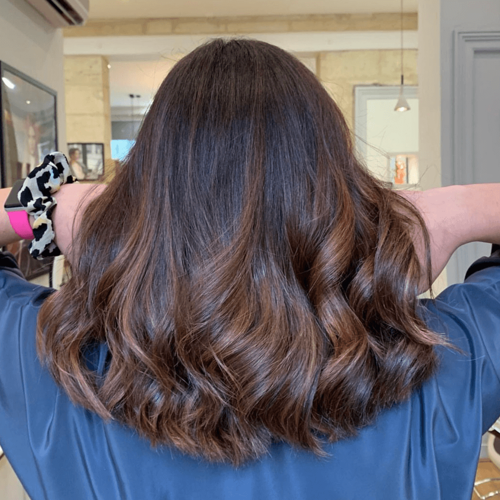 balayage cheveux couleur chocolat